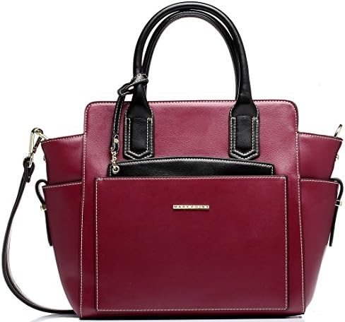 Mary Point Emily Bordo Black Pleather Handbag