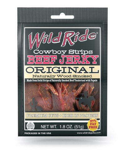 Wild Ride Cowboy Strips Beef Jerky, Original,1.8Ounce Bags (Pack of 10)