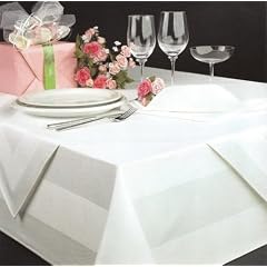 Damast Serviette in wei� - 50 x 50 cm - waschbar bei 95�C