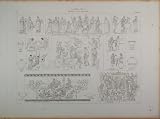 1870 Ancient Greek Vase Urn Design Apollo Io Lithograph - Original Lithograph
