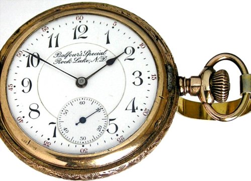 #IR13 Rockford Antique Pocket Watch 16 Size 17 Jewels Gold Filled Hunter Case with Horse Motif Circa 1903