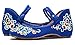 AvaCostume Women's Chinese Embroidery Casual Mary Jane Travel Walking Shoes Blue 40