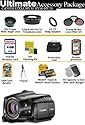Canon VIXIA HV40 HD HDV Hard Disk Drive High Definition Camcorder With Ultimate HV40 Accessory Bundle Includes Matching Wide Angle lens, Telephoto Lens, Filters, 4GB Memory, Tripod, 4HR Battery, Charger, 5 Pack of Tapes + Much More