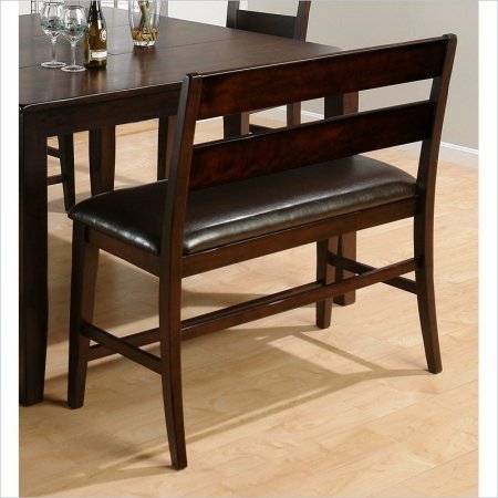 Jofran 972-BS20KD Counter Height Dining Bench - Dark Rustic Prairie
