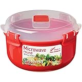 Sistema 3.8 Cup Round Microwave Bowl, Red