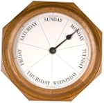 DayClocks 9 Round Classic Clock, Oak
