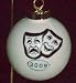 Theatre Comedy Tragedy Masks Cute Gift Ceramic Christmas Ornament 2009