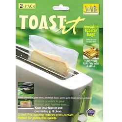 Set of 2 NoStick Toast It Toaster Bags