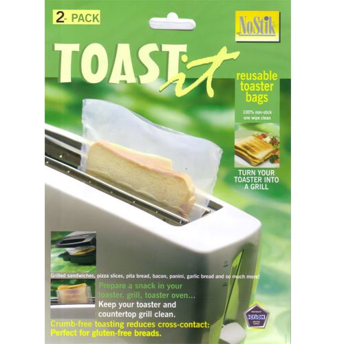Set of 2 NoStick Toast It Toaster Bags