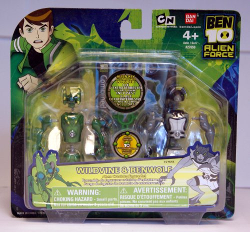 51ZOBkw7OQL Ben 10 (Ten) Alien Creation Chamber Mini Figure 2 Pack Wildvine and Benwolf