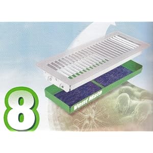 8 Vent Mate Ventmate Allergen Control Air Vent Filters (Pack of 8) Fits Most Vent Sizes Electrostatic Filtration Captures Pollen Dust Mites Smoke Spores & Pet Dander