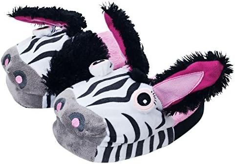 Silly Slippeez Kids Glow in the Dark Plush Slippers XS 9/10 Multi