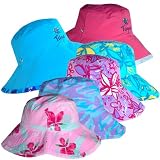 Buy : Girls Reversible UV Sun Protective Bucket Hats (UPF 50+)