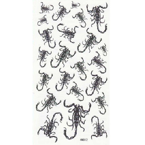 King Horse Cool and sexy tattoo sticker black animal scorpion for adults