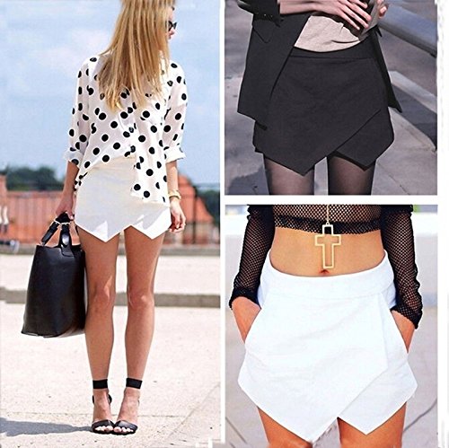Fashion Women Asymmetrical Career Tiered Culottes Skorts Shorts Wrap Mini Skirts