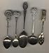 Souvenir spoons x 5 in good order