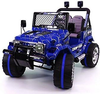 2017 Jeep Wrangler Style 12V Ride On Car w/ Remote Control, Leather Seat, UV Lights, 2-6 MPH Speeds