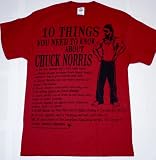 10 Things to Know About Chuck Norris Joke Tee Shirt XL
