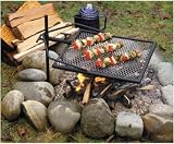 Camping Adjust-A-Grill Open Flame Steel Grill