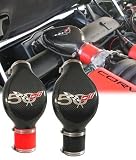 Corvette High Flow Power Duct Carbon Fiber w/50th Anniversary Emblem : 1997-2004 C5 Black
