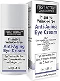 First Botany Cosmeceuticals INTENSIVE WRINKLE FREE ANTI AGING EYE CREAM with Argireline&reg; , Fiflow&reg; and other potent anti-wrinkle peptides, 15 ml