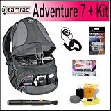 Tamrac 5547 Adventure 7 Photo Backpack for Camera Systems Grey/Black + Camera Accessory Package - Tamrac ATMC554703K1