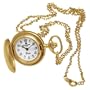 Charles-Hubert, Paris Women's 6765 Gold-Plated Satin Finish Quartz Pendant Watch