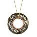 House of Harlow – Enameled Tribal Circle Pendant with Cabochons – 14…