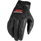 Icon Arc Suzuki Women's Leather On-Road Motorcycle Gloves - Color: Black, Size: Small