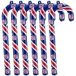 Detroit Pistons Candy Cane Ornament Set - NBA Basketball