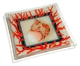 Peggy Karr 10-Inch Glass Oceana Square Plate