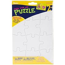 Darice 12-Piece Puzzle To Color Set, 51/2 by 8-Inch
