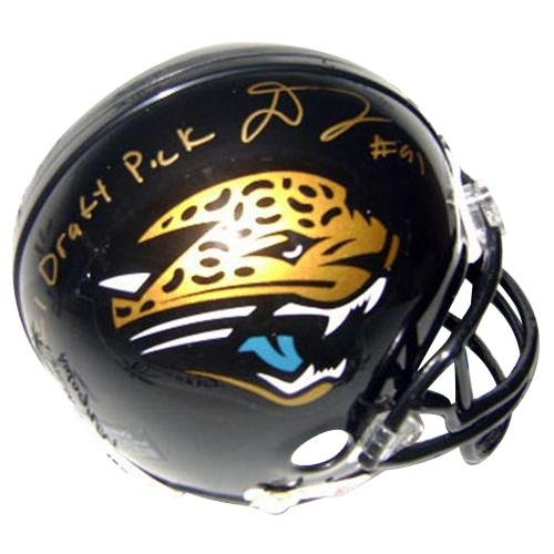 Derrick Harvey Autographed Jacksonville Jaguars Mini Helmet w/#1 Draft Pick - Autographed NFL Mini Helmets