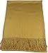 Light Gold Solid Color Shawl Pashmina Scarf Wrap Shawls Pashminas NEW RS.3043.00