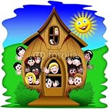 IMAGE OF Wallmonkeys Peel and Stick Wall Decals - Bambini a Scuola-children at School-enfants à L'école - 48