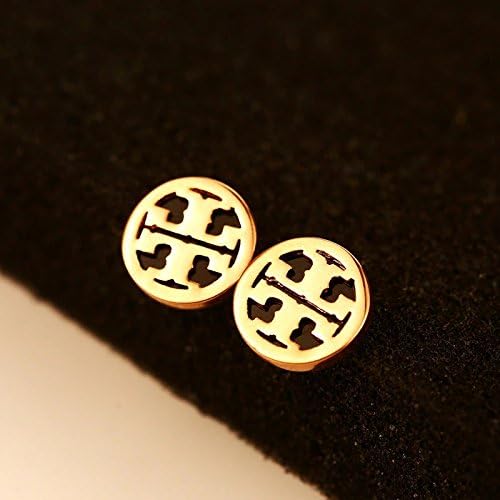 Sunny Jewelry Women's Korean Style Metal Earrings (tb-rose gold and black)