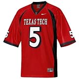 Nike Texas Tech Red Raiders #5 Scarlet Replica Football Jersey