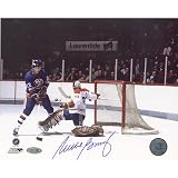 NHL Mike Bossy Shot vs Canadiens Autographed 8-by-10-Inch Photograph