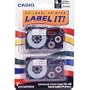 Casio XR-9X2S 9mm Labelling Tape (Black on Clear, Double Pack)