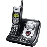 Uniden EXAI-4248 2.4 GHz Analog Cordless Phone with Answering System and Caller ID (Charcoal Black)