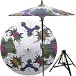 Japanese Garden Decor - 84" Oriental Nature's Garden Oriental Patio Umbrella & Optional Stand