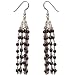 Garnet Earrings Sterling Silver Jewelry 3.5 inches (erg127)