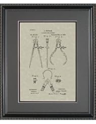 Home: Calipers Patent Art Wall Hanging / Engineer Machinist Framed Gift 11x14 - PatentsAsArt
