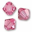 40 Rose Bicone Swarovski Crystal Beads Beading 5301 4mm