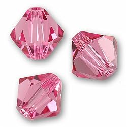40 Rose Bicone Swarovski Crystal Beads Beading 5301 4mm