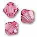 40 Rose Bicone Swarovski Crystal Beads Beading 5301 4mm