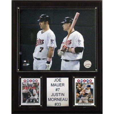 MLB Minnesota Twins Joe Mauer and Justin Morneau Player Plaque