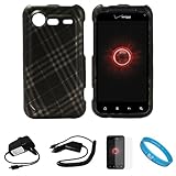 Matte Black with Silver Plaid Design 2 Piece Protective Crystal Hard Shield ....
