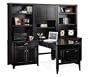 Tribeca Loft Black Home Office Group Distressed Painted Black Finish