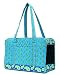 Pet Supplies : Deluxe Pet Carrier Quilted Turquoise Blue Paisley